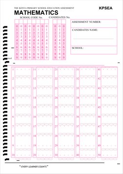 KPSEA 2025 Grade 6 Answer Sheet | PDF