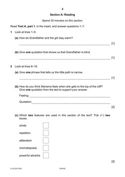 2 
© UCLES 2022 
E/S4/02 
Section A: Reading 
 
Spend 30 minutes on this section. 
 
Read Text A, part 1, in the insert, and