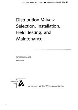 Awwa Standards.pdf AWWA Standards for Distribution Valves | PDF | Business | Home & Garden