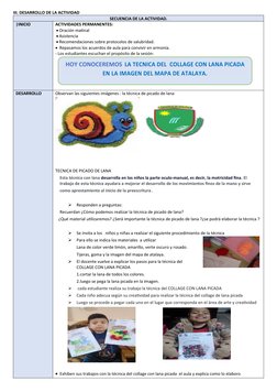 III. DESARROLLO DE LA ACTIVIDAD
SECUENCIA DE LA ACTIVIDAD.
|INICIO
ACTIVIDADES PERMANENTES:
Oración matinal
Asistencia 
Re