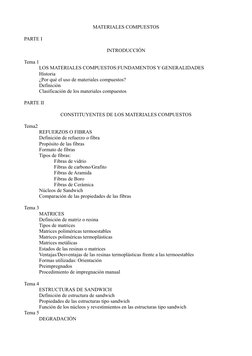MATERIALES COMPUESTOS
PARTE I
INTRODUCCIÓN
Tema 1
LOS MATERIALES COMPUESTOS:FUNDAMENTOS Y GENERALIDADES
Historia
¿Por qué el