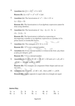 Assertion and Reason Questions-Mixed Bag | PDF | Factorization