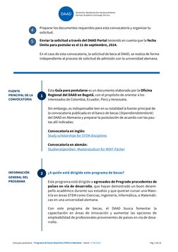 Guía para postularse – Programa de becas Maestrías STEM en Alemania – Stand: 17/06/2024 
 
Pág. 2 de 18 
  4 
Preparar los
