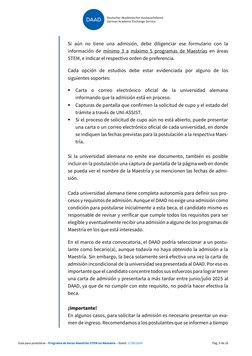 Guía para postularse – Programa de becas Maestrías STEM en Alemania – Stand: 17/06/2024 
 
Pág. 5 de 18