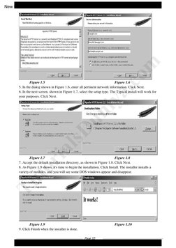 Page 10 
 
 
Figure 1.5 
 
 
 
 
 
 
Figure 1.6 
5. In the dialog shown in Figure 1.6, enter all pertinent network inform