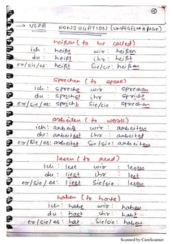 German Grammar A1 to B1 Overview | PDF