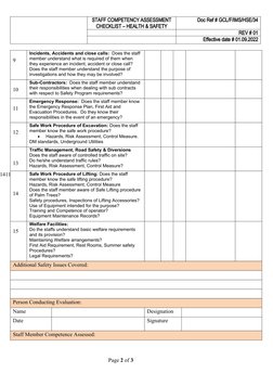 Staff Safety Competency Assessment Form | PDF | Personal Protective ...