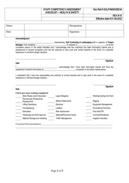 Staff Safety Competency Assessment Form | PDF | Personal Protective ...