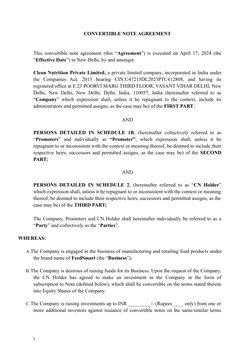 CONVERTIBLE NOTE AGREEMENT
 
This convertible note agreement (this “Agreement”) is executed on April 17, 2024 (the
“Effective