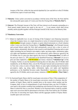issuance of the Note, within the time period stipulated by Law and deliver to the CN Holder
certified true copies of each suc
