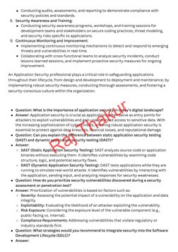 An Application Security professional plays a critical role in safeguarding applications 
throughout their lifecycle, from des