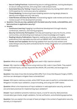 Question: What are some common techniques used in SQL injection attacks?
Answer: SQL injection attacks involve using maliciou