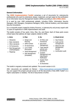 ISO 27001:2022 ISMS Toolkit Overview | PDF | Information Security ...