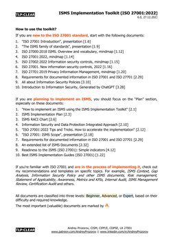 ISO 27001:2022 ISMS Toolkit Overview | PDF | Information Security ...