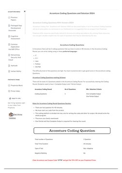 Accenture Coding Questions 2024 Guide | PDF | Integer (Computer Science ...