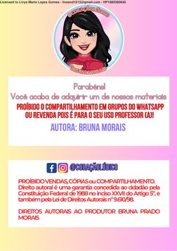 Parabéns!
 Você acaba de adquirir um de nossos materiais  
Parabéns!
 Você acaba de adquirir um de nossos materiais  
Autora: