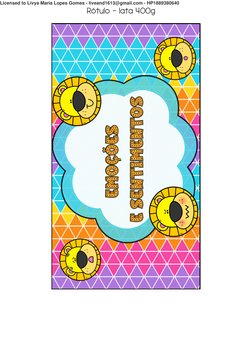 EMOÇÕES 
E SENTIMENTOS
EMOÇÕES 
E SENTIMENTOS
EMOÇÕES 
E SENTIMENTOS
Rótulo - lata 400g
Licensed to Lívya Maria Lopes Gomes -