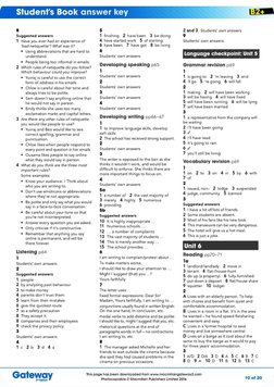 Gateway To The World B2+ Student's Book Answer Key | PDF | Grammar ...
