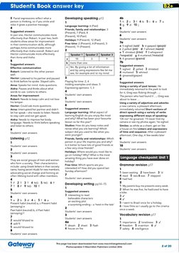 Gateway To The World B2+ Student's Book Answer Key | PDF | Grammar ...