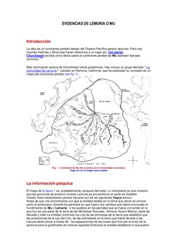 EVIDENCIAS DE LEMURIA O MU 
 
  
Introducción 
 
La idea de un continente perdido debajo del Océano Pacífico parece absurda.