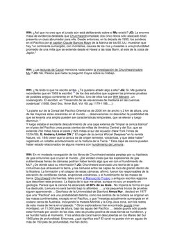 WH: ¿Así que no creo que el jurado aún está deliberando sobre si Mu existió? JG: La enorme 
masa de evidencia detallad