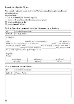 9 | Part 6 UASA Short Communicative Message Practice Book – Cikgu Marza 2022
Practice 6 – Family Picnic
You went for a fa