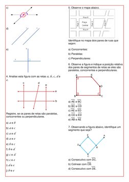 Exercícios sobre Ponto, Reta e Plano 6º Ano | PDF | Linha (Geometria ...