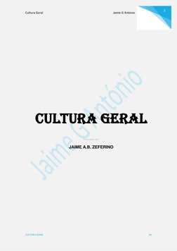Cultura Geral                                                                                               Jaime G António