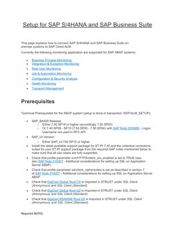 SAP Cloud ALM Setup for ABAP Systems | PDF | Proxy Server | Transport ...