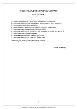 IT3681 Mobile App Development Lab Guide | PDF | Cross Platform Software ...
