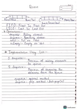DSA Handwritten Notes in Python PDF | PDF