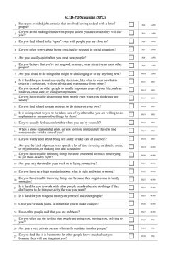 SCID-PD Screening Questionnaire Guide | PDF | Borderline Personality ...