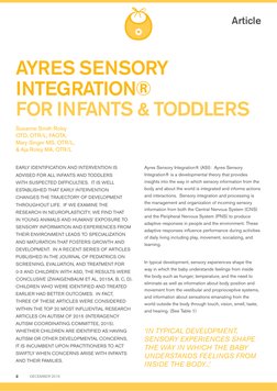 Ayres Sensory Integration | PDF | Infants | Senses