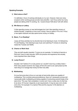 Itep Writing Examples ITEP Speaking Practice Examples | PDF | Advertising | Globalization