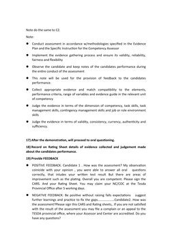 Note do the same to C2.
Note: 

Conduct assessment in accordance w/methodologies specified in the Evidence
Plan and the Spec