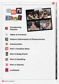 2023 Morning Meadows
3
Contents
Info & Measurement
Version
Part 1
Construction
Part 2
Part 3
Part 4
Lookbook
C
T
N
T
Introduc