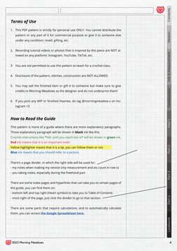 2023 Morning Meadows
4
Contents
Info & Measurement
Version
Construction
Part 1
Part 2
Part 3
Part 4
Lookbook
Terms of Use
Thi
