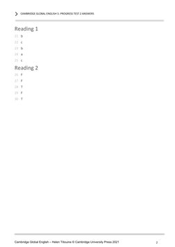 Cambridge Global English 5 Test Answers | PDF | Language Arts & Discipline