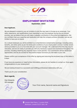Employment Invitation to Join Europe Team | PDF | Employment | Workplace