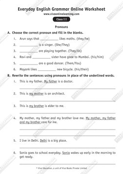 Class 2 English Grammar Worksheet | PDF | Grammatical Gender | English