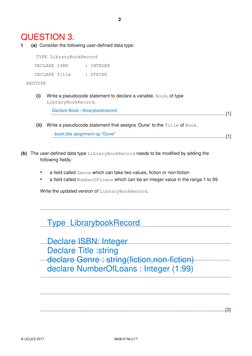 A Level Computer Science Past Papers | PDF | Pointer (Computer ...