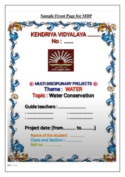 Family Mdp Project.pdf MDP Project on Water for Class 5 | PDF | Water