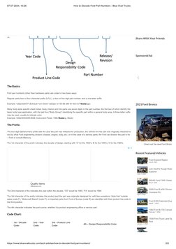 Decoding Ford Part Numbers Decoding Ford Part Numbers Guide | PDF | Ford F Series | Ford Motor Company