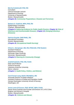 Merrily Evdokimoff, PhD, RN
Consultant
Clinical Associate Lecturer
Department of Nursing
University of Massachusetts
Boston,