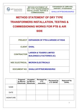 Transformer Installation Method Statement | PDF | Transformer | Crane ...