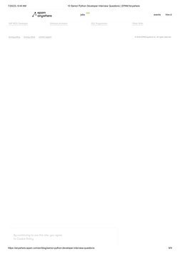 7/20/23, 9:44 AM
10 Se (https://anywhere.epam.com/en)nior Python Developer Interview Questions | EPAM Anywhere
https://anywhe