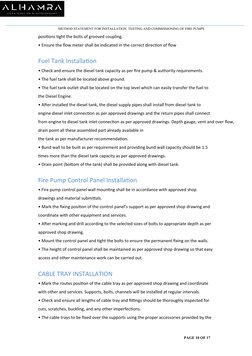 Fire Pump Installation Method Statement | PDF | Pipe (Fluid Conveyance ...