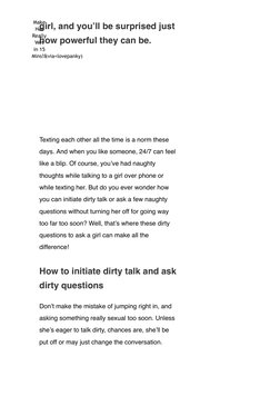 20 Dirty Questions to Turn Her On | PDF | Human Sexuality | Intimate ...