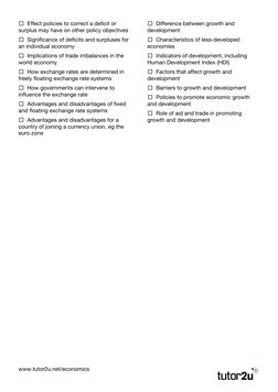 AQA A Level Economics Specification Checklist | PDF | Inflation ...