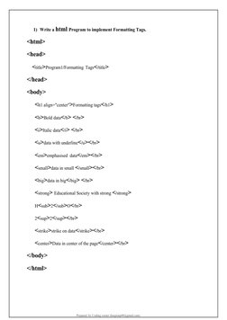 Web Technology Lab Programs for 4th Sem | PDF | Java Script | Html Element